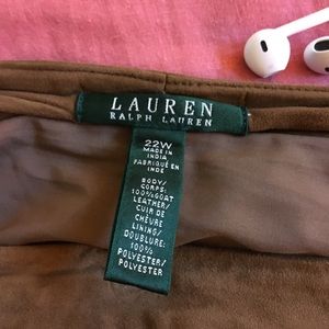 Suede plus size skirt